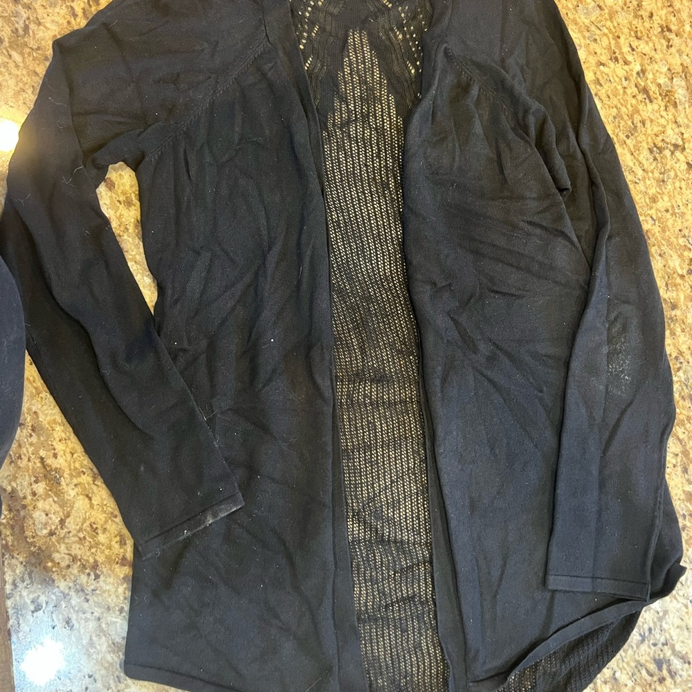 Maurices Black Open-Front Cardigan